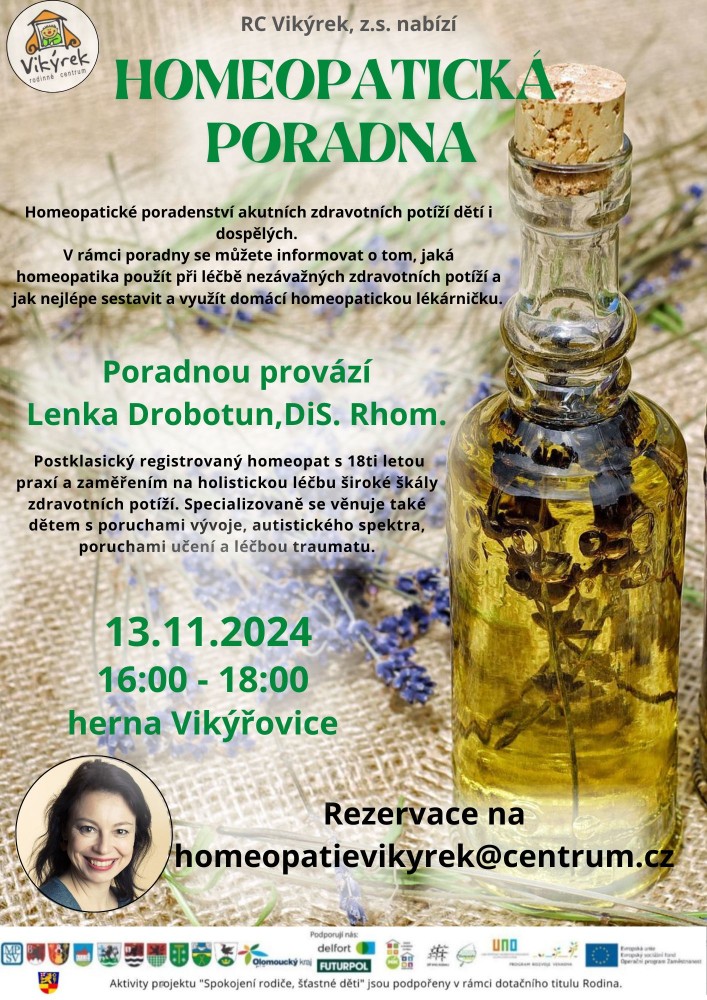 Homeopatická poradna 13.11.2024