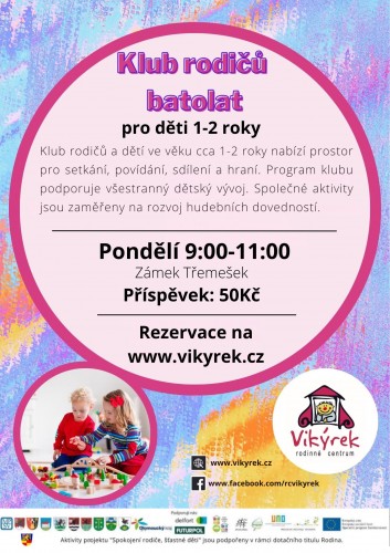  Pondělí - Klub rodičů batolat - Třemešek