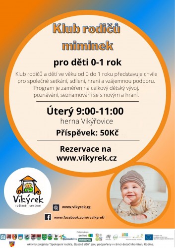  Úterý - Klub rodičů miminek - Vikýřovice